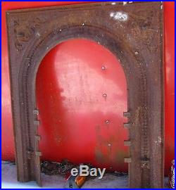 Antique Victorian USA Cast Iron Fireplace Surround Home Hearth Stove Fire Panel