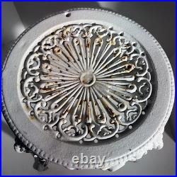 Antique Victorian White Cast Iron Garden Table Plant Stand Atlanta Stove Works