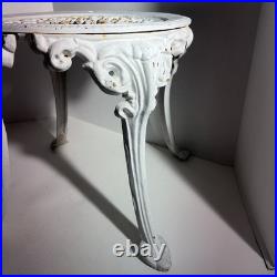 Antique Victorian White Cast Iron Garden Table Plant Stand Atlanta Stove Works