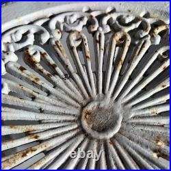 Antique Victorian White Cast Iron Garden Table Plant Stand Atlanta Stove Works