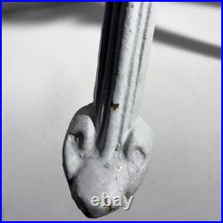 Antique Victorian White Cast Iron Garden Table Plant Stand Atlanta Stove Works