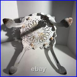 Antique Victorian White Cast Iron Garden Table Plant Stand Atlanta Stove Works