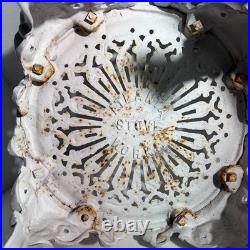 Antique Victorian White Cast Iron Garden Table Plant Stand Atlanta Stove Works