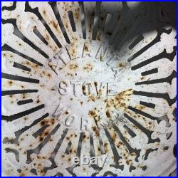 Antique Victorian White Cast Iron Garden Table Plant Stand Atlanta Stove Works