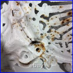 Antique Victorian White Cast Iron Garden Table Plant Stand Atlanta Stove Works