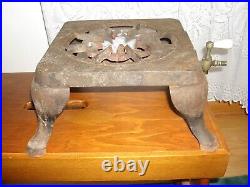Antique Vintage 1940's Table Top Colonial Cast Iron Stove Burner All Original