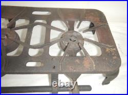 Antique Vintage Cast Iron 3 Burner Camper Camp Cook Stove UNTESTED camping