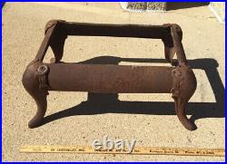 Antique Vintage Cast Iron Stove Base Curved Legs Industrial RePurpose LOOK