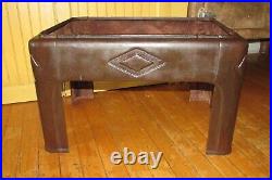 Antique Vintage Cast Iron Stove Base Mission Style Industrial Table Base #2240