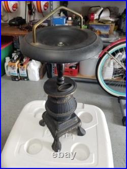 Antique Vintage Pot Bellied Stove Cast Iron Smoke Stand Black-27-Free Ship Antique Vintage Pot Bellied Stove Cast Iron Smoke Stand Black-27-Free Ship