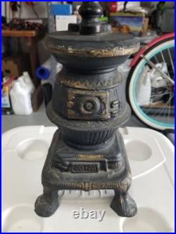 Antique Vintage Pot Bellied Stove Cast Iron Smoke Stand Black-27-Free Ship Antique Vintage Pot Bellied Stove Cast Iron Smoke Stand Black-27-Free Ship