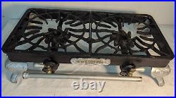 Antique Vtg TRIUMPH Cast Iron 2 Burner Gas Stove Cooking Camping