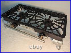 Antique Vtg TRIUMPH Cast Iron 2 Burner Gas Stove Cooking Camping