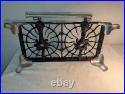 Antique Vtg TRIUMPH Cast Iron 2 Burner Gas Stove Cooking Camping