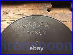 Antique WAGNER WARE Cast Iron SKILLET Frying Pan # 12 Ironspoon