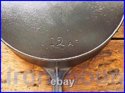 Antique WAGNER WARE Cast Iron SKILLET Frying Pan # 12 Ironspoon