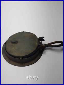 Antique W. Resor & Co Cast Iron Waffle Iron 1870s Stove Top Cincinnati OH
