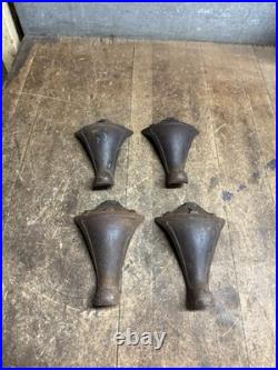 Antique Weir Stove Co Glenwood No 2 Gas Stove Cast Iron Legs Feet Pair Parts USA