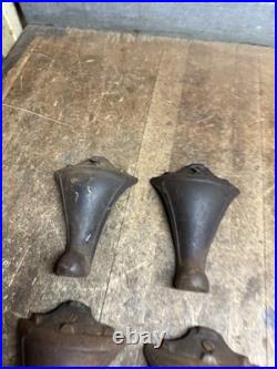 Antique Weir Stove Co Glenwood No 2 Gas Stove Cast Iron Legs Feet Pair Parts USA