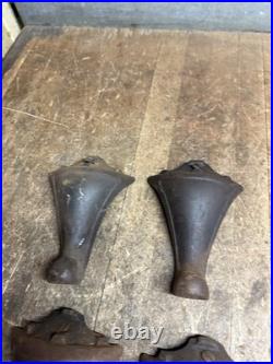 Antique Weir Stove Co Glenwood No 2 Gas Stove Cast Iron Legs Feet Pair Parts USA