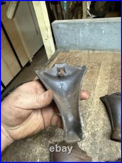 Antique Weir Stove Co Glenwood No 2 Gas Stove Cast Iron Legs Feet Pair Parts USA