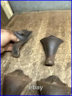 Antique Weir Stove Co Glenwood No 2 Gas Stove Cast Iron Legs Feet Pair Parts USA