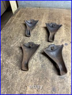 Antique Weir Stove Co Glenwood No 2 Gas Stove Cast Iron Legs Feet Pair Parts USA