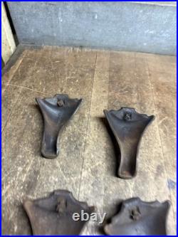 Antique Weir Stove Co Glenwood No 2 Gas Stove Cast Iron Legs Feet Pair Parts USA