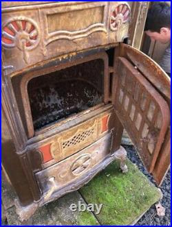Antique Wood Stove? Coal AUTO STOVE WORKS Athens IL Porcelain Enamel Cast Iron
