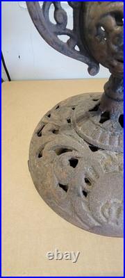 Antique Wood Stove Ornate Topper Finial Urn Cast Iron Wood Burning Rustic Decor