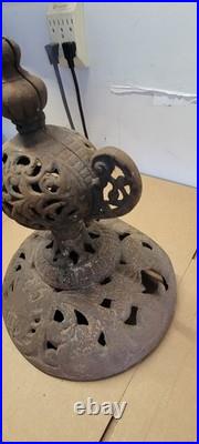Antique Wood Stove Ornate Topper Finial Urn Cast Iron Wood Burning Rustic Decor