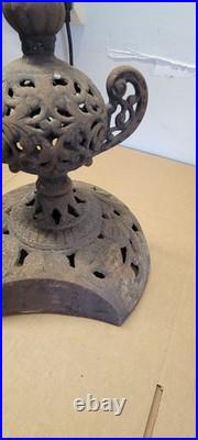 Antique Wood Stove Ornate Topper Finial Urn Cast Iron Wood Burning Rustic Decor