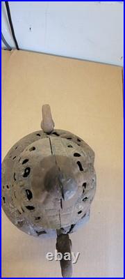 Antique Wood Stove Ornate Topper Finial Urn Cast Iron Wood Burning Rustic Decor