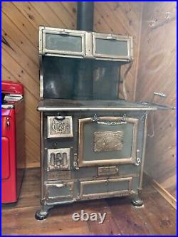 Antique Wrought Iron Range Co. Home Comfort Model No. AB Wood Burning Stove USA Antique Wrought Iron Range Co. Home Comfort Model No. AB Wood Burning Stove USA