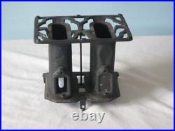 Antique cast Iron double wick Kerosene sad iron heater camp stove radiant