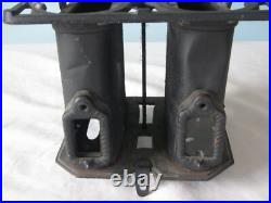 Antique cast Iron double wick Kerosene sad iron heater camp stove radiant