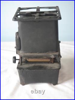 Antique cast Iron double wick Kerosene sad iron heater camp stove radiant