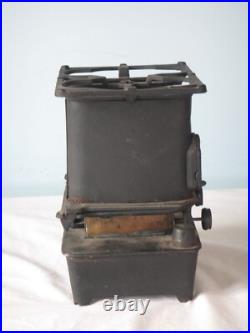Antique cast Iron double wick Kerosene sad iron heater camp stove radiant