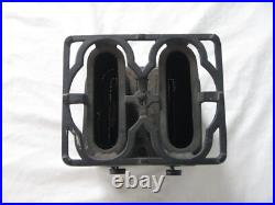 Antique cast Iron double wick Kerosene sad iron heater camp stove radiant