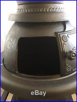 Antique cast iron pot belly stove, Mt Penn Stove Works Express 22 B