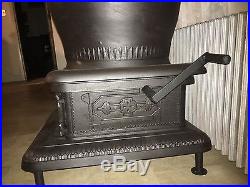 Antique cast iron pot belly stove, Mt Penn Stove Works Express 22 B