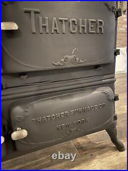 Antique cast-iron stove Thatcher 1907 Furnace Company New York No 88 Rare