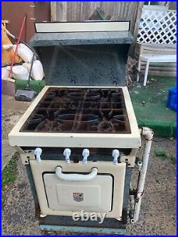 Antique gas Stove vintage oven A-B Battlecreek