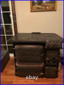 Antiques cast-iron stove Thatcher 1911 Furnace Company New York No 88 Rare
