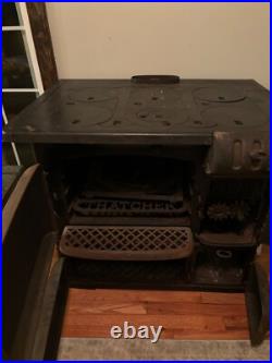 Antiques cast-iron stove Thatcher 1911 Furnace Company New York No 88 Rare