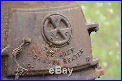 Army Cannon Stove 18 Pot Belly Antique Wood Burning Vintage Heater Cast Iron WW2