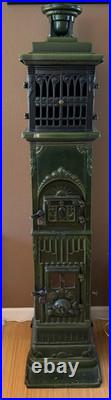 Art Nouveau Voss Jugendstil porceleain enamel stove