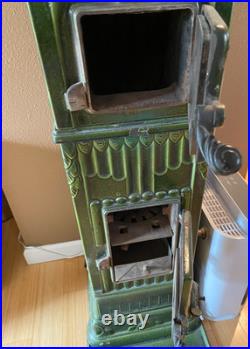 Art Nouveau Voss Jugendstil porceleain enamel stove