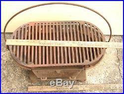 Atlanta Stove Works Cast Iron Sportsman Portable Grill Camping Tailgating Deck