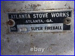 Atlanta Stove Works SUPER FIREBALL 1675 Cast Iron & Steel Coal Burning Stove